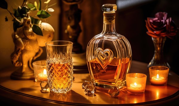An opulent evening setting with whiskey