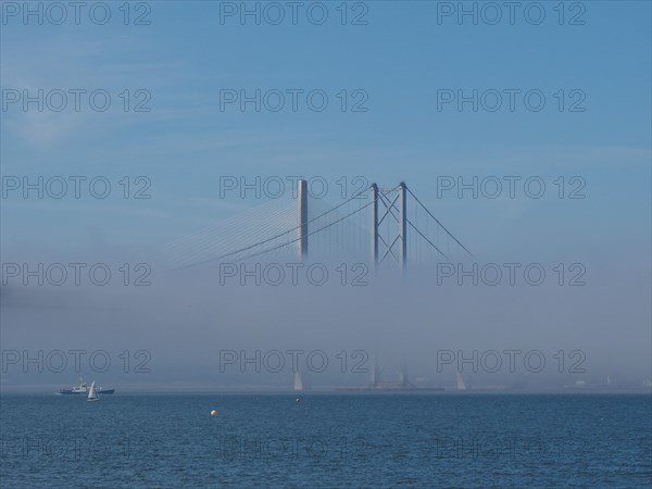 Forth Road Bridge over Firth of Forth in Edinburgh