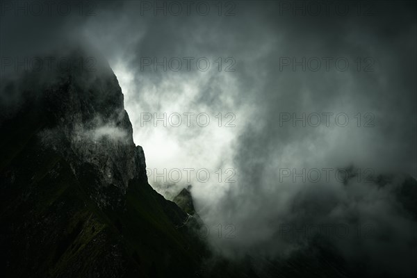 Summit ridge with dramatic clouds