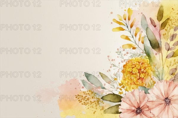 A spring background with pastel-coloured flowers is a natural work of art that shows the beauty and joy of the season. The soft colour palette