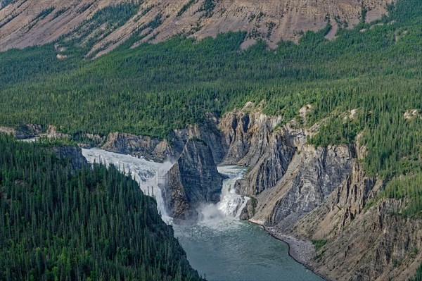 Aerial view of Virginia Falls