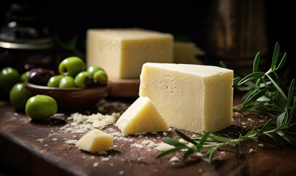 Cheese composition with olives