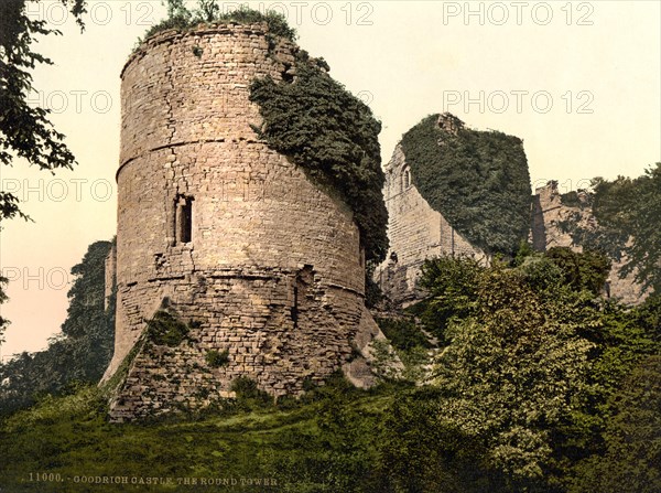 Goodrich Castle is a medieval castle ruin from Norman times