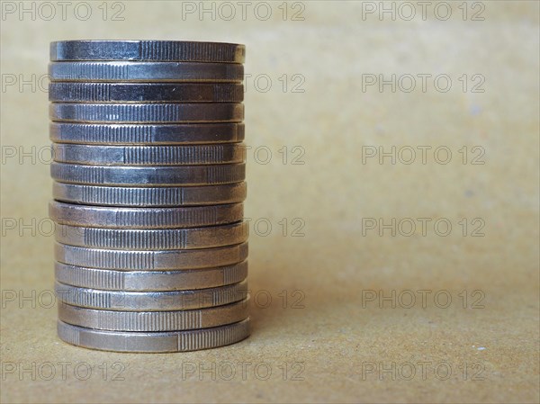 Euro coins pile