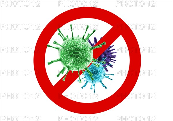 Abstraction sign stop viruses. Epidemic concept. Search for a vaccine. Quarantine. Stay home.