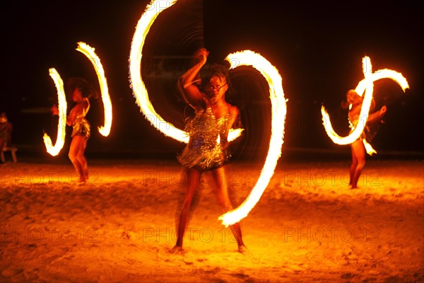 Fire show at Sandals Dunn's River Hotel