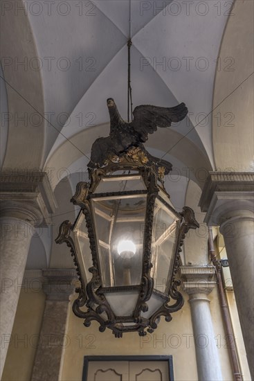 Lantern with eagle figure in the courtyard of Palazzo Doria Gio Battista Spinola
