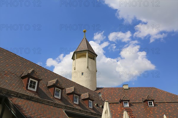 Teck Castle with hiking home of the Swabian Alb Association