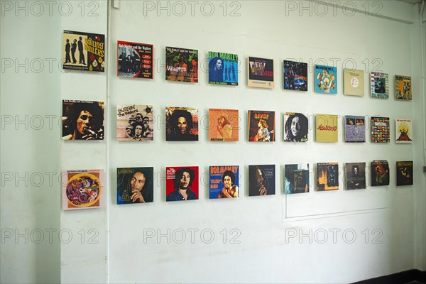 Record collection at the Tuff Gong music studio