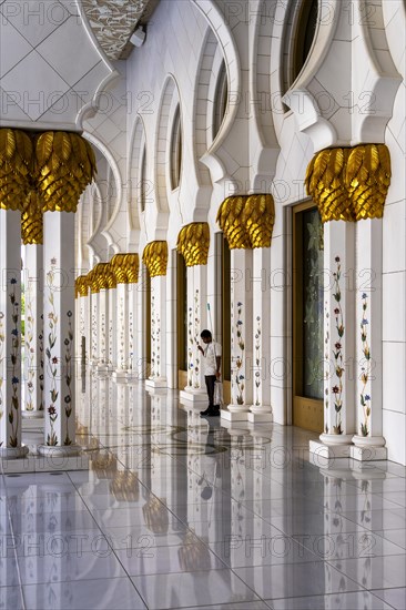 Corridor with marble columns