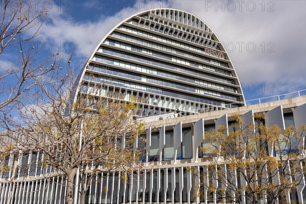 The BBVA headquarters in Madrid in Spain