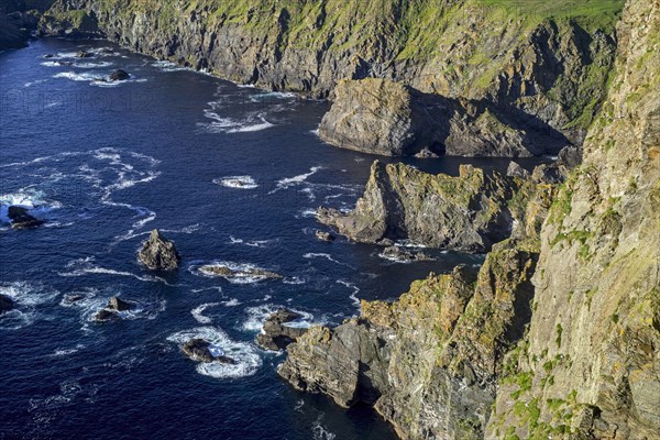 Spectacular coastline with sea cliffs and stacks