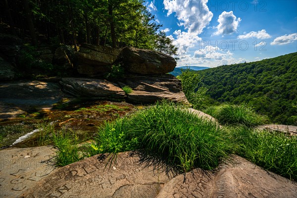 Kaaterskill Falls waterfal in Catskills Mountains