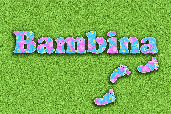 The Italian word Bambina for girls
