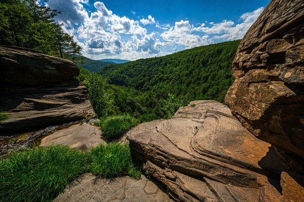 Kaaterskill Falls waterfal in Catskills Mountains