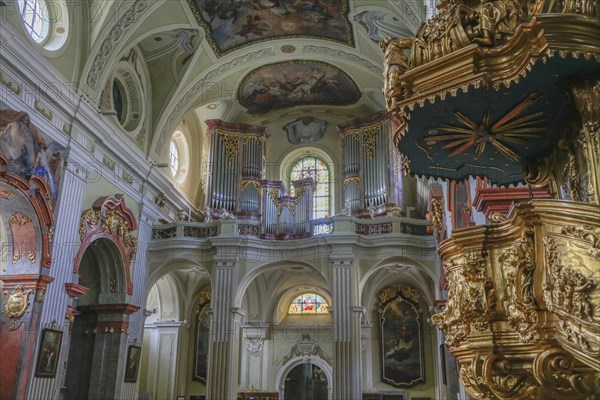 Organ loft and pulpit