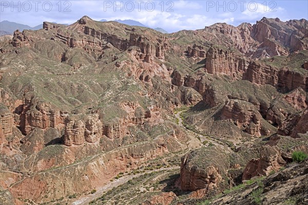 Colourful badlands in the Zhangye National Geopark