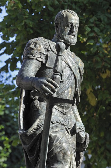 Statue of Emperor Charles V at the Prinsenhof