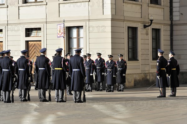 Changing of the guard at Prague Castle