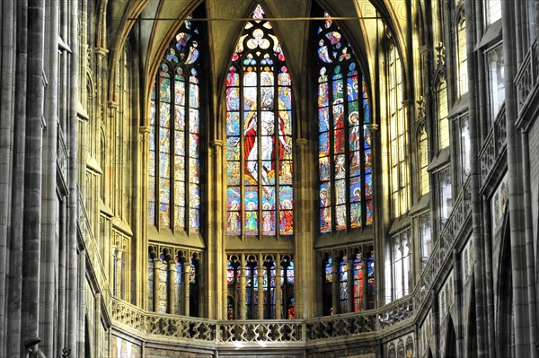 Coloured stained glass windows