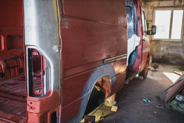 Restoration and body repair of a truck