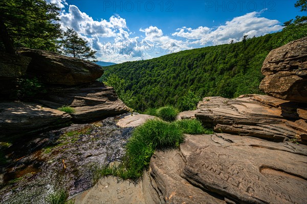 Kaaterskill Falls waterfal in Catskills Mountains