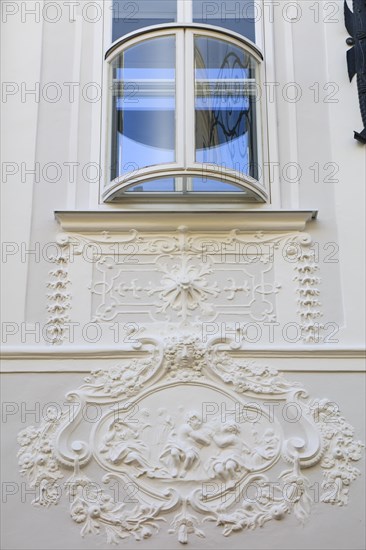 Baroque facade of a house in the Obere Landstrasse