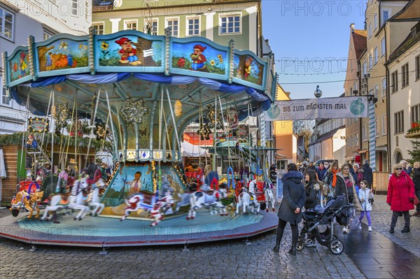 Children's carousel at the Christmas market