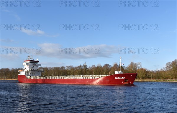 Cargo ship Tasman in the Kiel Canal