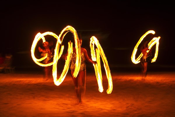 Fire show at Sandals Dunn's River Hotel