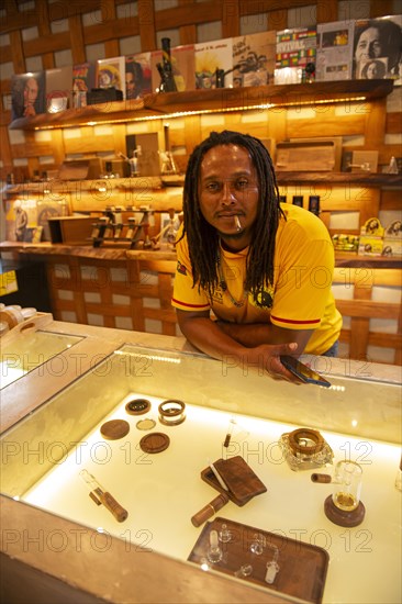 Herb Shop sells cannabis at the Bob Marley Museum