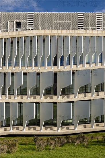 The BBVA headquarters in Madrid in Spain