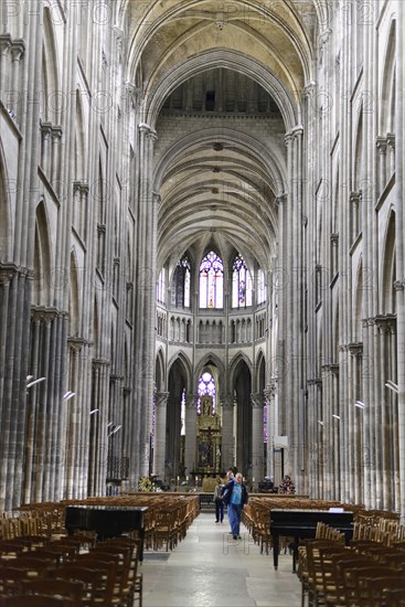 Nave of the Gothic Cathedral of Rouen