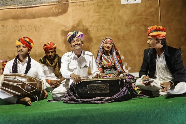 Music band In the Thar desert