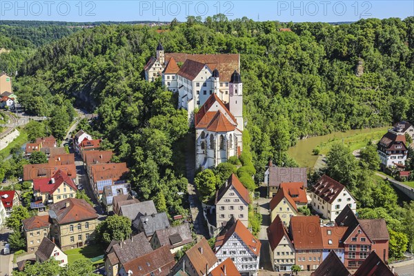 View of Haigerloch Castle in the Eyachtal valley