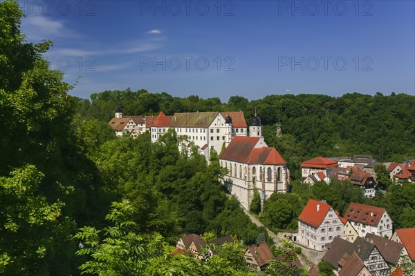 View of Haigerloch Castle in the Eyachtal valley