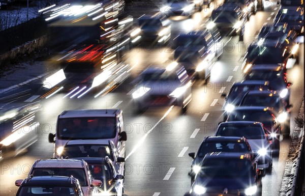 Heavy traffic on the A100 motorway