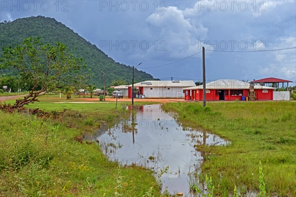 The village Aranaputa near Annai along the Linden-Lethem dirt road linking Lethem and Georgetown in the rainy season