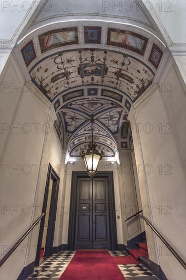 Staircase with ceiling frescoes in Palazzo Cattaneo Adorno