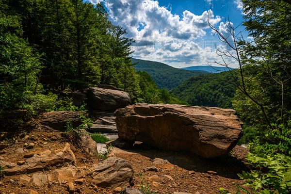 Kaaterskill Falls waterfal in Catskills Mountains