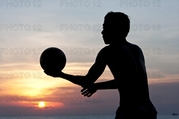 Volleyball players on the beach