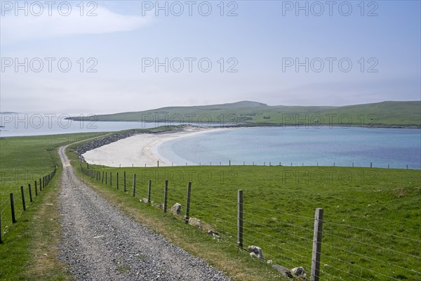 View over tombolo which separates Banna Minn