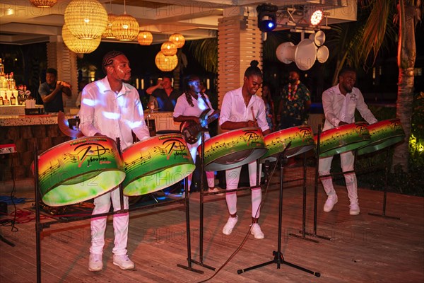 Steel drum performance at Sandals Dunn's River Hotel