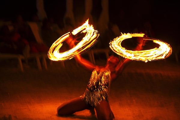 Fire show at Sandals Dunn's River Hotel