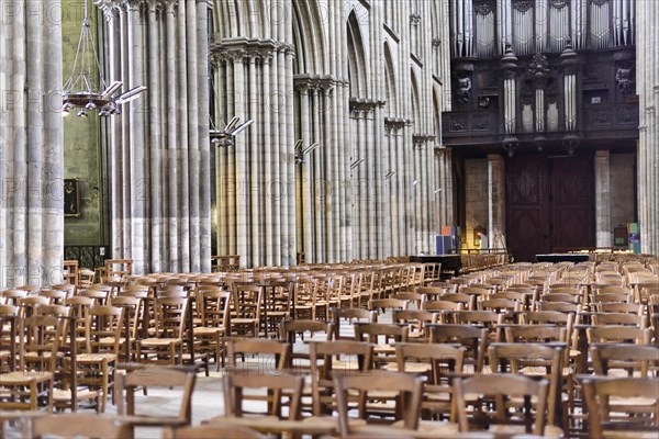 Nave of the Gothic Cathedral of Rouen