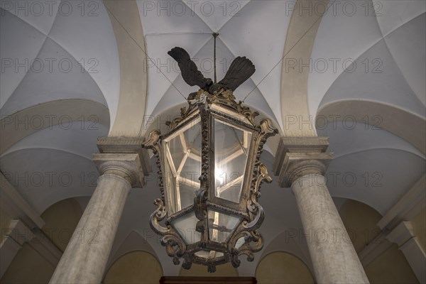 Old lantern in the courtyard of Palazzo Doria Gio Battista Spinola