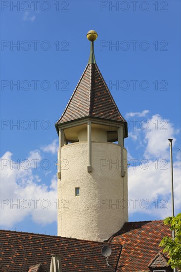 Teck Castle with hiking home of the Swabian Alb Association