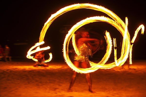 Fire show at Sandals Dunn's River Hotel