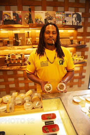 Herb Shop sells cannabis at the Bob Marley Museum