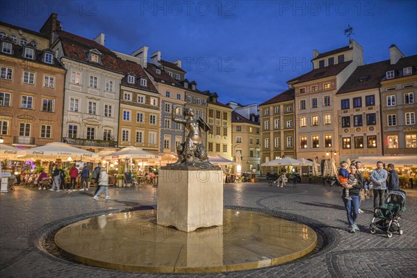 Fountain with the Warsaw Mermaid by Konstanty Hegel